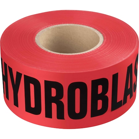 Ironwear 3in x 1000' Barricade Tape, Danger Hydroblasting, 2.5 Mil Thick, Red 1101-03