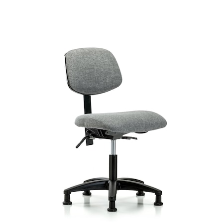 Blue Ridge Ergonomics Desk Chair Desk Chair, Fabric, Glides, Gry, No Arms, 19" to 24" Height, Fabric, Grey BR-FDHCH-RG-T0-A0-RG-F44