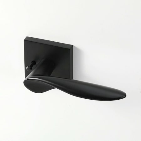 Mcbowery Lafayette Matte Black Combined Bed/Bath & Hall/Closet Modern Door Handle (Privacy/Passage) MB-1106PVMB-RH