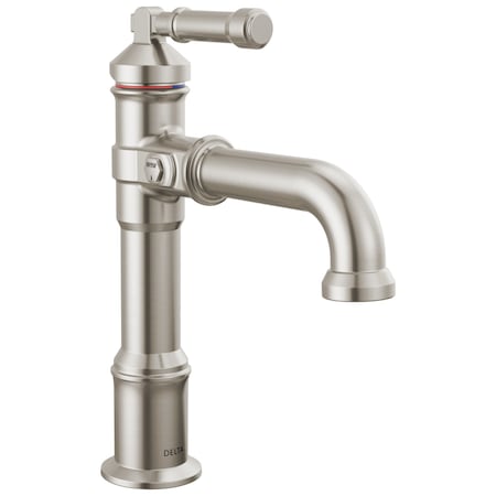 Delta Broderick Single Handle Bathroom Faucet In Lumicoat Stainless 684-SS-PR-DST