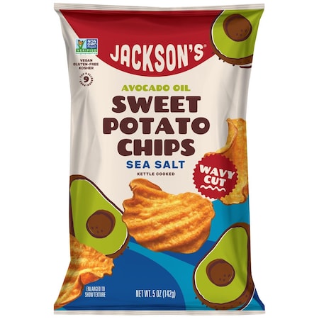 Jacksons Sea Salt Kettle Cooked Potato Chips 5 oz Bagged 1156