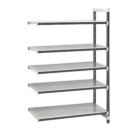 Cambro Shelving Unit, 34 in L, Speckled Gray EXA213684S5480
