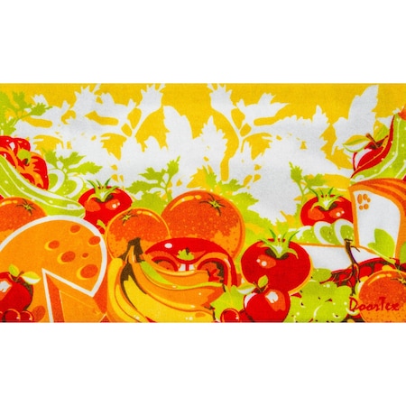 Floortex Door Mat, Nylon Fibres, 0.2 in Thick, Multi-colored, 20 in W x 30 in L FR4KR2030SS