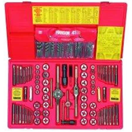 Hanson 117 Pc. Fractional/Metric Tap Dies and Drill Bit Deluxe Set HAN26377