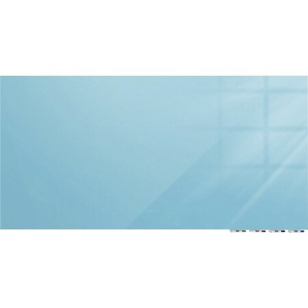 Ghent Dry Erase Board, Glass, 24 in, 36 in, No Frame Frame, Blue, Gloss ARIASM23BE