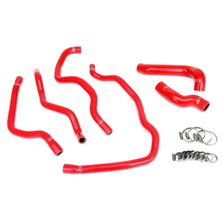 Hps Performance High Temp Reinforced Silicone Radiator and Heater Coolant Hose Kit, Red,  57-2076-RED