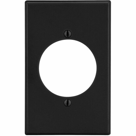 Hubbell Wiring Device-Kellems Wallplate, 1-Gang, 2.15" Opening, Black P724BK