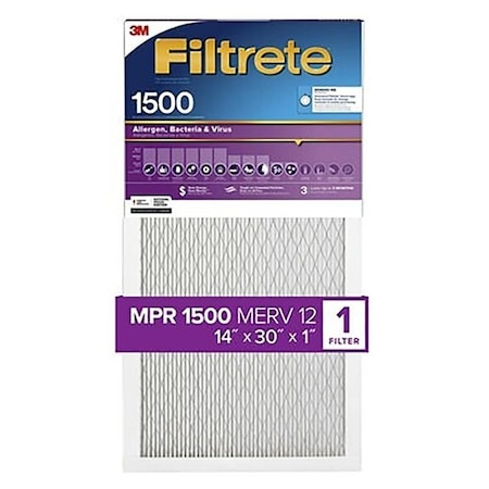 Filtrete Pleated Air Filter 1500MPR 14x30x1 2024DC-4