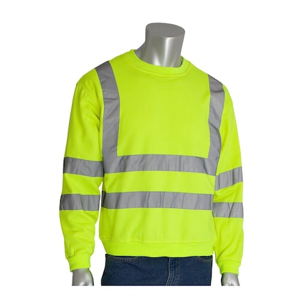Pip ANSI Type R Class 3 Crew Neck Sweatshirt 323-CNSSELY-XL