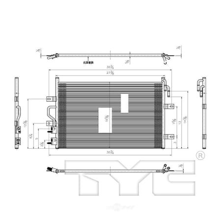Tyc A/C Condenser 3788