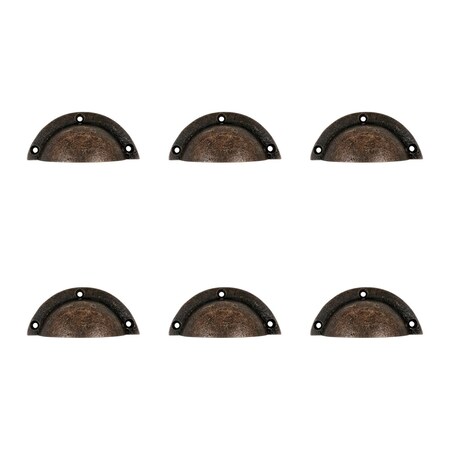 Homeroots Set of Six Bronze Novelty Knob Metal Drawer Pull Knobs, 6PK 635771