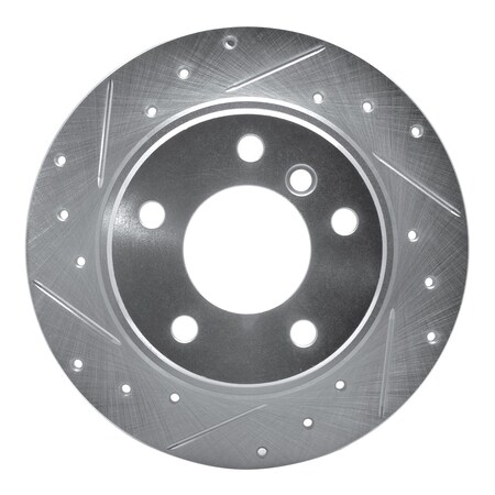 Dynamic Friction Co DFC Brake Rotor - Drilled and Slotted - Silver 631-31028L