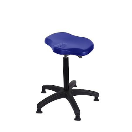 Blue Ridge Ergonomics Polyurethane Ray Sit-Stand in Blue Polyurethane PRPHBST-RG-NF-RG-BLU