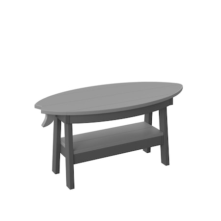 Polybird SURFBOARD COFFEE TABLE.      LIGHT GRAY AND CHARCOAL POLYBIRD P86