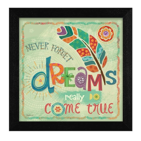 Homeroots Dreams Come True Black Framed Print Wall Art 405436
