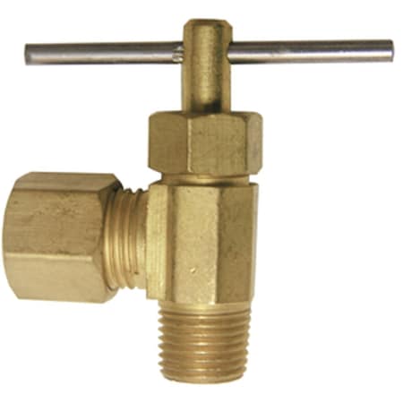 Westlake Pipe & Fittings 1/4'' Cx1/8'' MIP Brass Angle Needle Valve 17-1109