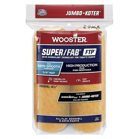 Wooster COVER PNT RLR 4-1/2X3/8IN, 2PK 0RR9410044