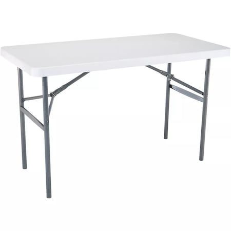 Lifetime 4 Ft. x 24'' White Granite Light Commercial Folding Table 2940
