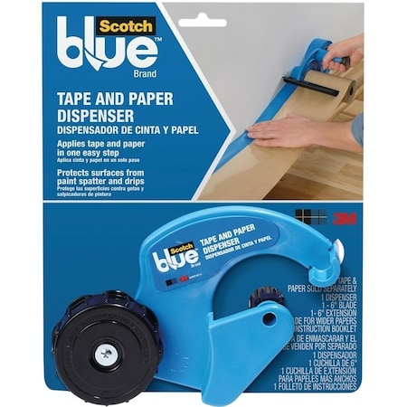 Scotch M1000 Tape and Paper Dispenser, 2 in Max Tape W, Blue M1000-SBN