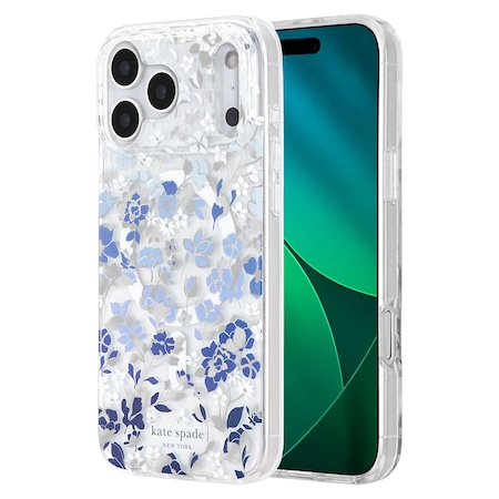 Kate Spade Protective Magsafe Case For Apple Iphone 17 Pro Max - Flowerbed Blue KS057244
