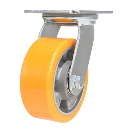 Vestil Polyurethane Swivel Caster 5 In. Diameter x 2 In. Width 990 Lb. Capacity Orange/Gray CST-VE-5X2PUA-S