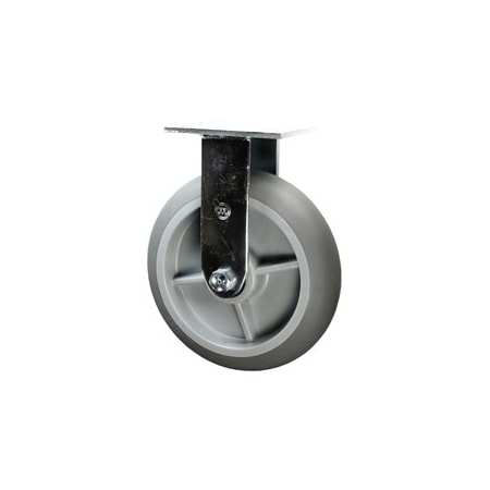 Service Caster 8 Inch Thermoplastic Rubber Wheel Rigid Caster with Ball Bearing SCC-30R820-TPRBD