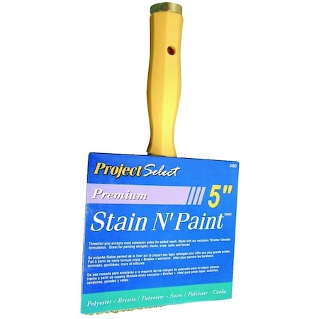 Linzer Paint Brush, 5 in W, 3-1/8 in L Bristle, Polyester Bristle, Threaded Handle 3550-5
