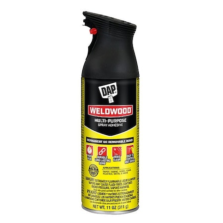Dap SprayAdhesive, Clear, 11floz, AerosolCan 7079800124