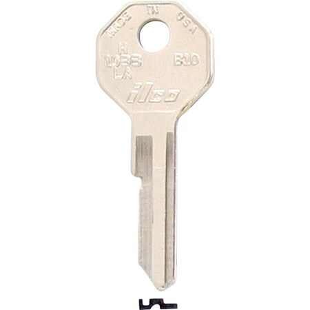 Kaba Ilco GM Nickel Plated Automotive Key, B10 / H1098LA, 10PK AL2931900B