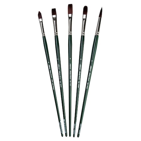 Silver Brush Ruby Satin Size 6 Variety Brush Set, 5-Piece Set RS-2596