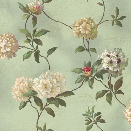 York Wallcoverings Rhododendron Script  Blue Wallpaper HA1289