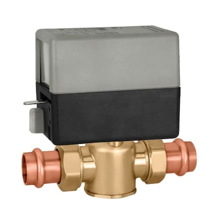 Caleffi 24v NC 2 Way Zone Valve 3/4 Presscon Fittings 7.5cv Terminal Block & Aux. Switch Z55P