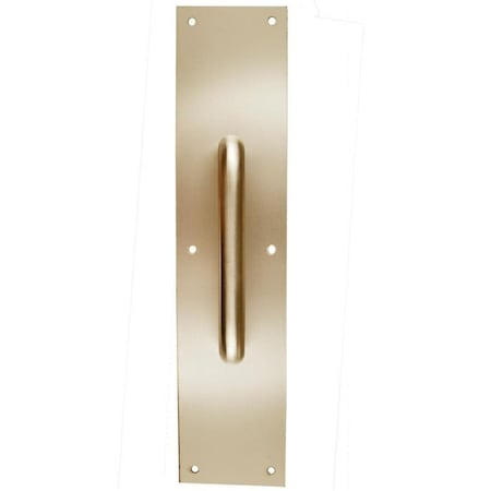 Trans Atlantic Co. 3-1/2 in. x 15 in. Bright Brass Pull Plate with Round Pull GH-PP5325-US3