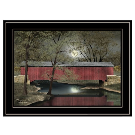 Homeroots Warm Summers Eve 2 Black Framed Print Wall Art 404455
