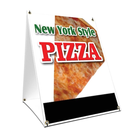 Signmission New York Style Pizza, 36 Inch x 24 Inch A-frame Yard Sign, Plastic Sign SBC-2436-New York Style Pizza