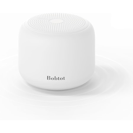 Bobtot Portable Bluetooth Speakers, White, Wireless IPX5 Waterproof, 20hr, Rechargeable Battery, Built-in 803762