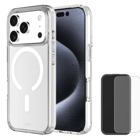 Axs Ultra Clear Magsafe Case With Armorglass Pack For Apple Iphone 17 Pro Max - Clear VAIUMP3410