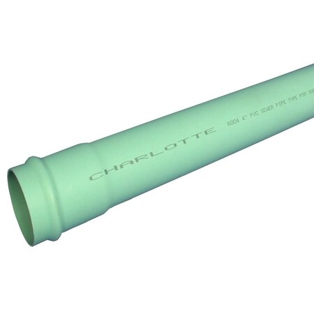 Genova JM Eagle Gravity Sewer Pipe, 6 in, 13 ft L, Push Fit, SCH 35 Schedule, PVC, Green 67942
