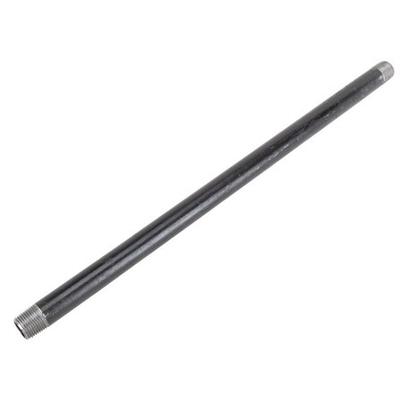 Prosource Pipe Nipple, 1/2 in, Male, Steel, SCH 40 Schedule, 18 in L BN 1/2X18-S