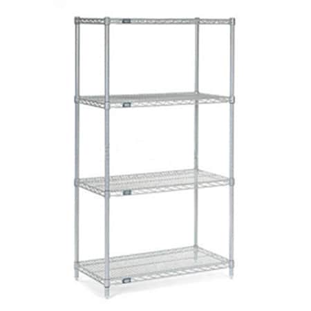 Nexel Nexelate Wire Shelving, Silver - 24 x 14 x 86 in. 797786
