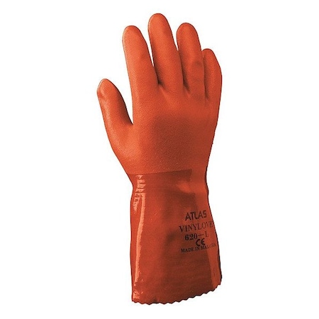 Showa ChemResistantGloves, Org, Pnked, L, 9, PR 620L-09