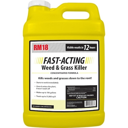 Ragan & Massey RM18 Series Fast-Acting Grass and Weed Killer, Liquid, 2.5 gal 75437