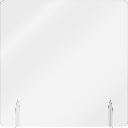 Aarco Polycarbonate Freestanding Protection Shield FPT2424PC