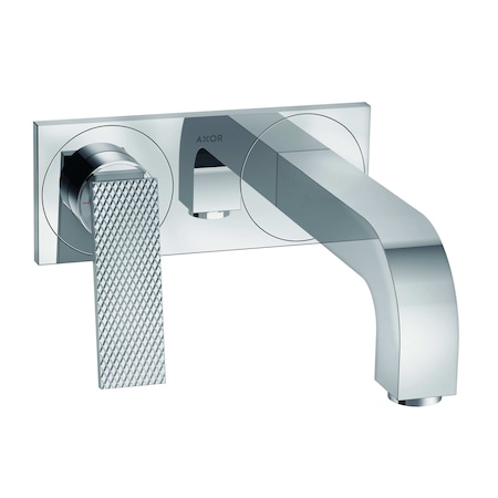 Axor Citterio Wall-Mounted Single-Handle Faucet Trim with Base Plate- Rhombic Cut, 1.2 GPM in Chrome 39171001