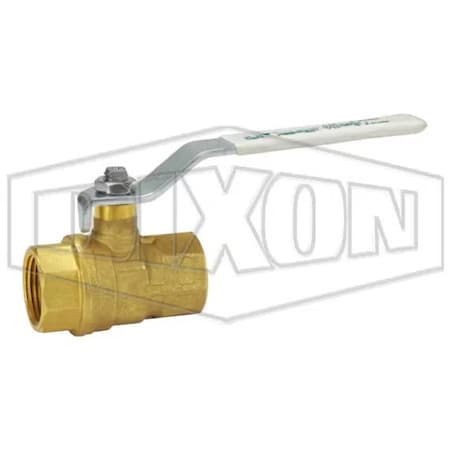 Dixon Ball Valve, 3/4 in Nominal, FNPT End Style, Brass Body, Full Port, PTFE Seat/Double O-Ring Softgoods LFV75