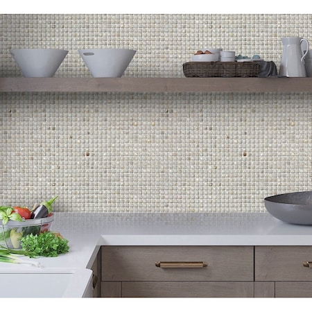 Apollo Tile Shell White 12 in x 12 in Shell, Mother of Pearl Polished Wall Mosaic Tile 20 sqft/case, 20PK APLSME88001BA