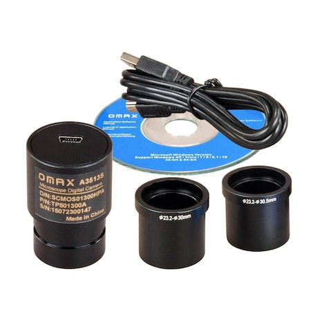 Amscope OMAX 1.3MP USB 2.0 Digital Eyepiece Camera for Microscopes A3513S