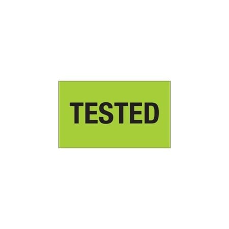 Bubblefast 3 x 5'' - ''Tested'' Fluorescent Green Labels BFDL1161