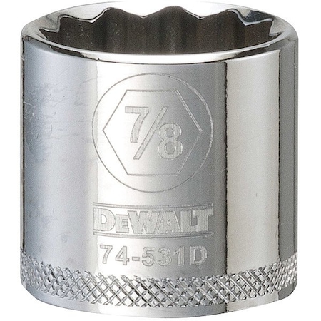 Dewalt Socket, 12 pt, 3/8in, 7/8in SAE DWMT74531OSP