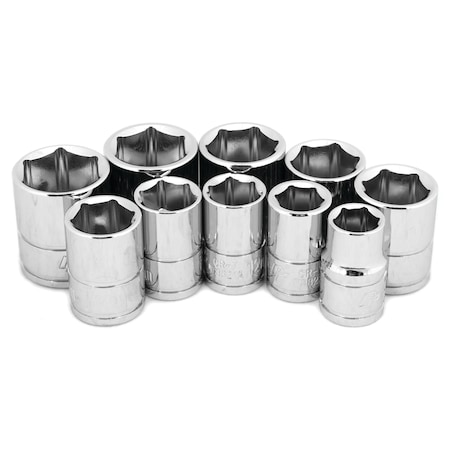Performance Tool 10-Pc 3/8 In Dr. Metric Socket Set, W38202 W38202